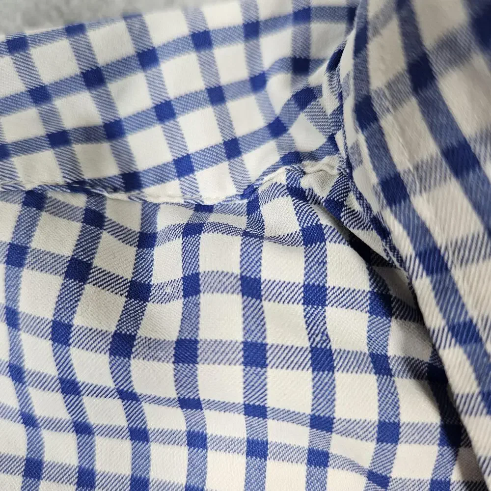Polo Ralph Lauren Shirt Mens 2XL Blue White Check Performance Stretch Pony
